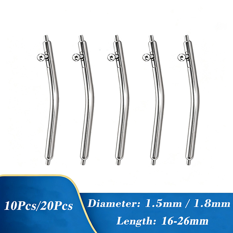 Curved Spring Bar - 1,5/1,8 mm gebogene Schnellverschluss-Federsteg-Stifte aus Edelstahl