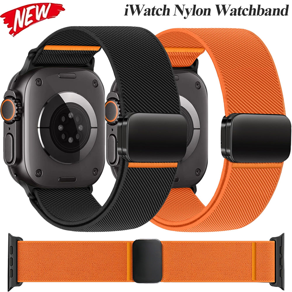 Milanese Loop Magnetic - Nylon-Schlaufenarmband für Apple Watch Ultra 4/3/2