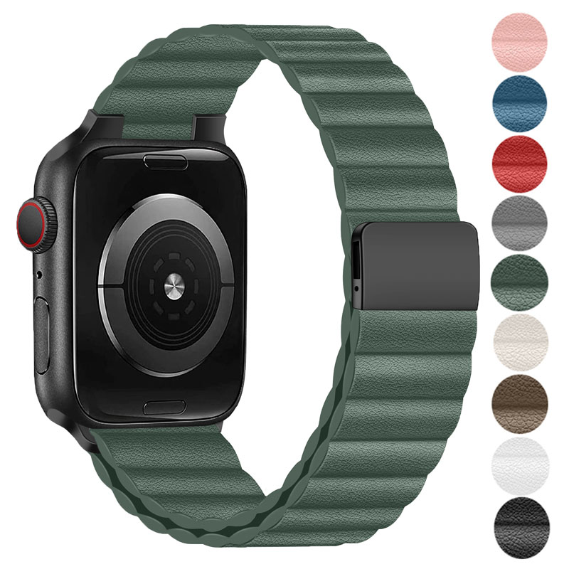 Milanese Loop Magnetic - Lederband für Apple Uhren armband 45mm